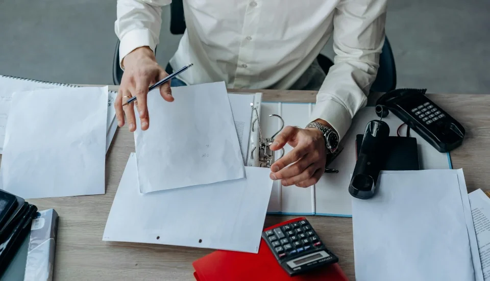 organized desk documents